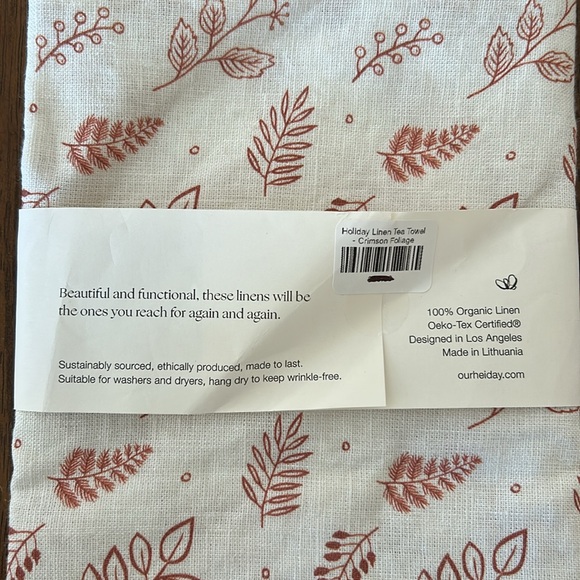 NWT OUR HEIDAY linen tea towel - Picture 3 of 4